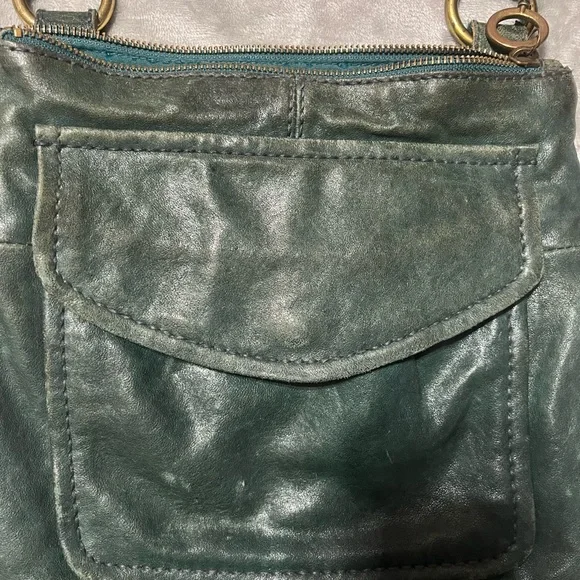 Fossil Dark Green Leather Crossbody Bag - Picture 2 of 4